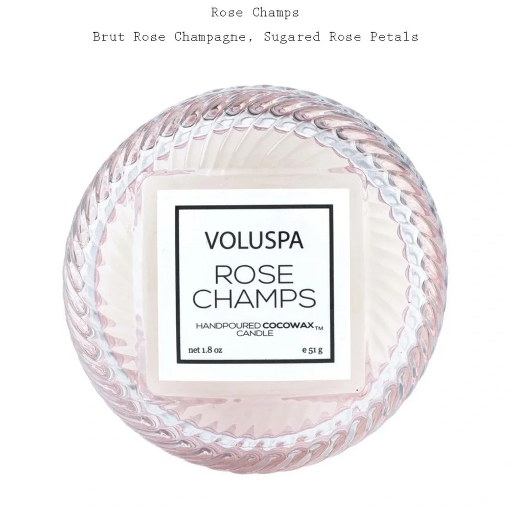 VOLUSPA ROSE CHAMPS CANDLE - Picture 2 of 6